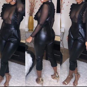 Black Leather jumpsuit